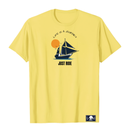 T-shirt “Life is a Journey – Just Ride” - Jaune.