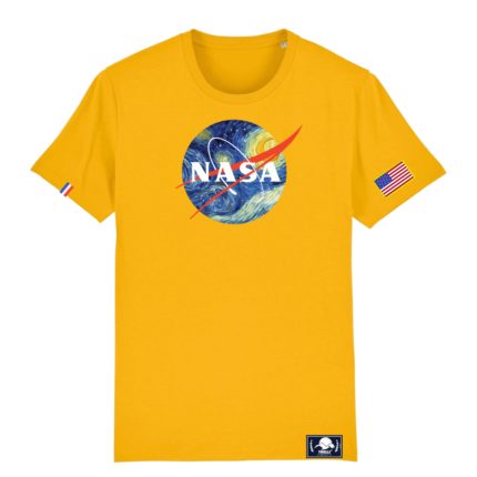 T-shirt “Logo NASA - Van Gogh La Nuit Étoilée” - Jaune.