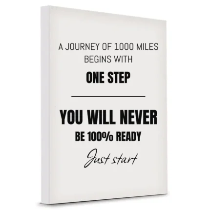 Tableau Motivation "Just start": pour te motiver chaque jour